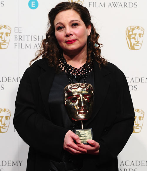 Tessa Ross with her Bafta for outstanding British contribution to cinema