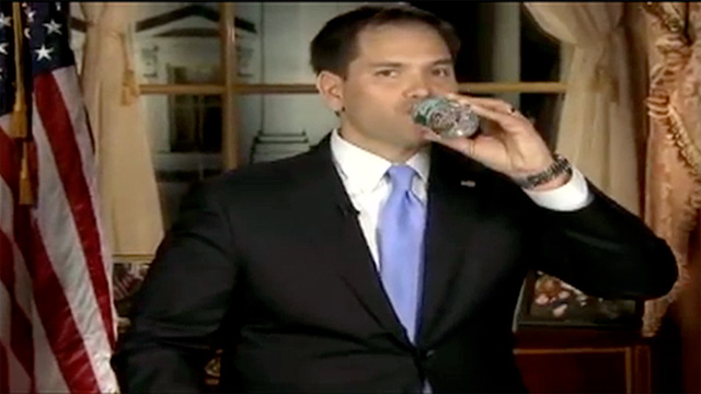 Senator Marco Rubio Water Drink