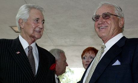 Pat Summerall (left) with coach Don Shula