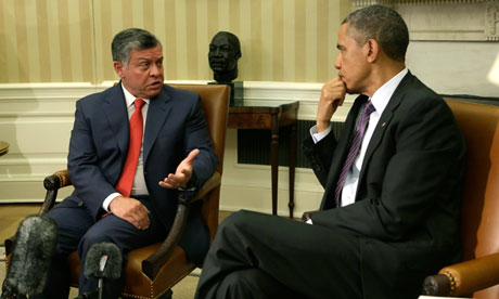 Barack Obama with King Abdullah of Jordan