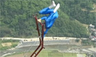 Acrobat perform stunts in China 