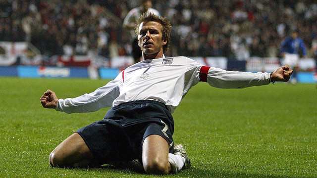 Beckham at his most majestic, courtesy: guardian.co.uk