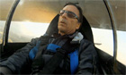 Eric Raymond in his solar plane