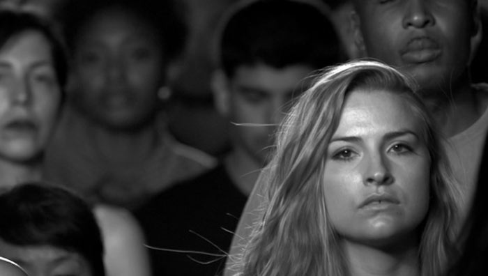 Still from Godfrey Reggio's documentary Visitors