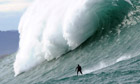 A man surfs the Belharra 