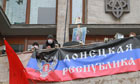 Pro-Russian protesters in Donetsk