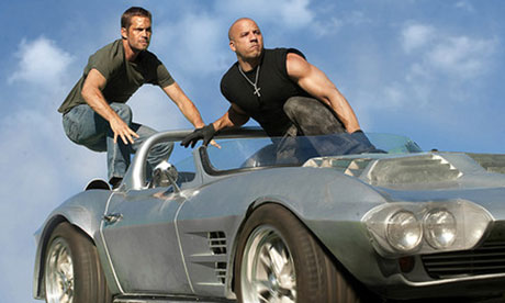 Paul Walker and Vin Diesel in Fast Five, the fifth The Fast and the Furious film