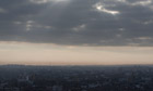 Gaza City on Monday morning amid ceasefire