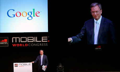 Eric Schmidt at 2011 Mobile World Congress in Barcelona