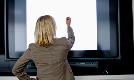 teacher at whiteboard