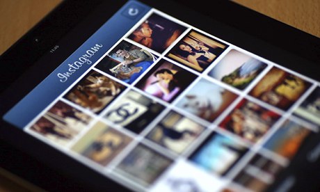 Pictures appear on the smartphone photo sharing application Instagram