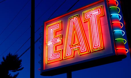 EAT Sign at Restaurant