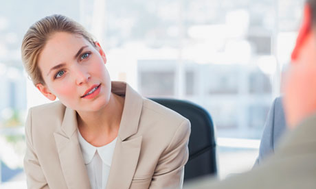 businesswoman and interviewee