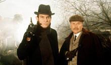 Jeremy Brett (Holmes) and Edward Hardwicke (Dr Watson) in ITV