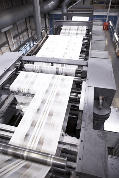Guardian Print Centre: pages on the press