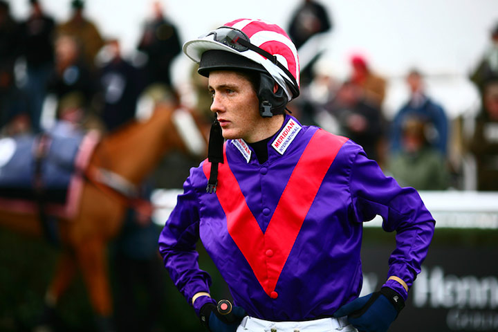 Enjoy England Newbury: Young jockey Josh Hamer prepares to ride his horse Mill Side 