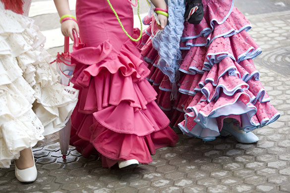 Photography masterclass: Three Spanish women in colourful dresses