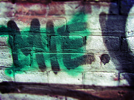 Abstract: Graffiti on a wall in Amsterdam