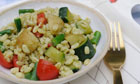 Summer salads: Italian farro salad with vegetables and pesto recipe
