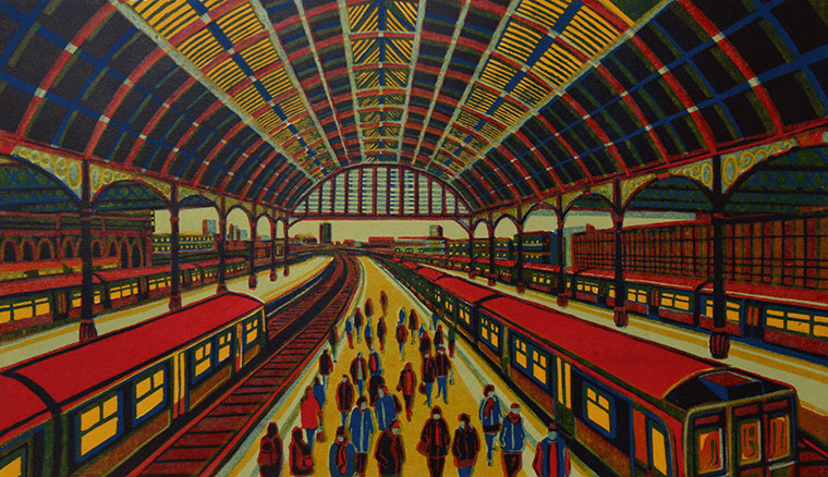 London Lives - longlist: A painting called City of Gold by Gail Brodholt