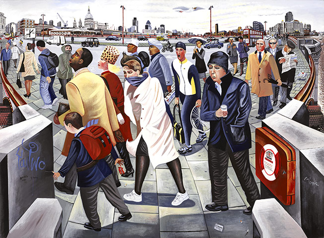 London Lives - longlist: A painting called Skittles, Blackfriars Bridge by Ed Gray