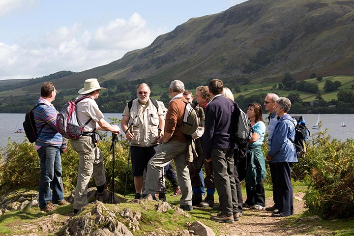 Ullswater walk: David Davenport (third from left) and fellow walkers