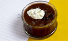 Black bean broth with goat's cheese recipe