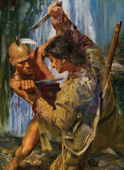 Folio Society | Classics: An oil painting depicting a fight scene