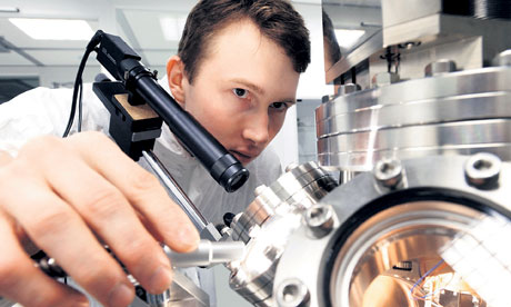 Scientist at work in a nanotechnology laboratory
