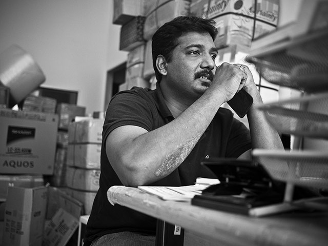 Panasonic East London: Man at work