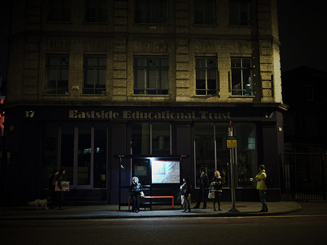 Panasonic - Nocturnal: Bus stop – an oasis of light