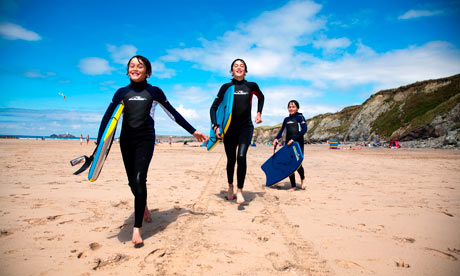 Surfs up near Gwithian Farm