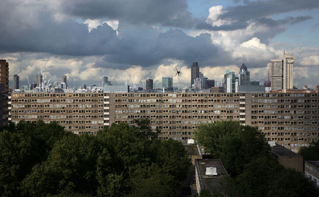 heygate estate london skyline