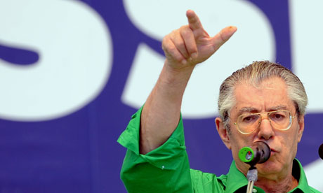 Umberto Bossi, leader of the Lega Nord