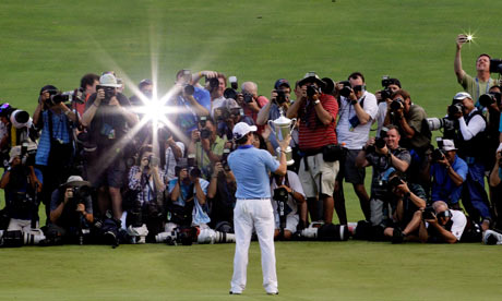 rory mcilroy us open champion. Rory McIlroy holds the US Open
