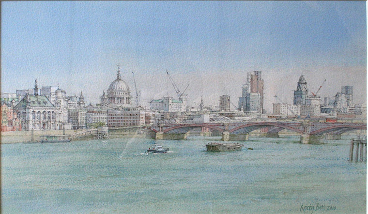 London Lives | Selected: View of Blackfriars Bridge, by Dennis Roxby Bott