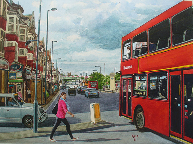 London Lives | Selected: Travel Options at Golders Green, by Roger Scopes