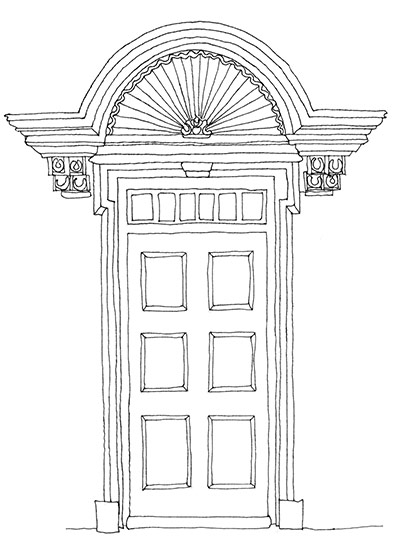 British architecture one: Door hood