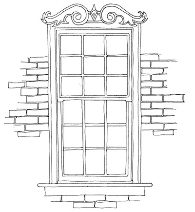 British architecture one: Chunky sash window