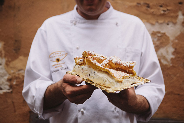 Parioli - Taste of Rome: Dolce dell’Etna, made with ricotta, almonds and chocolate chips