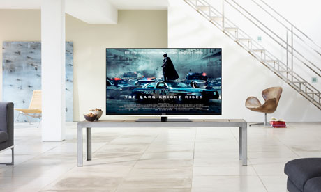 A smart TV showing The Dark Knight Rises