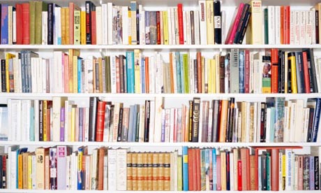 A shelf filled with books
