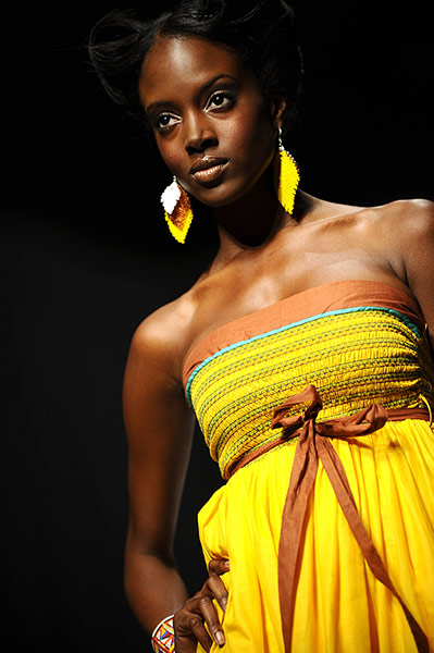 Hilton: A Model showcases a creation by designer