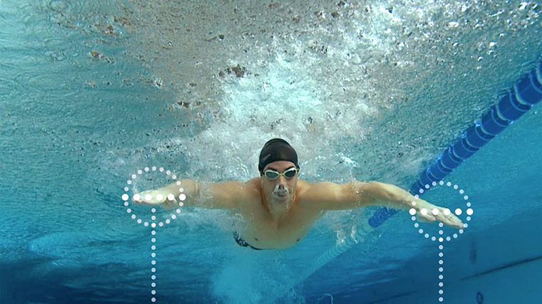 Speedo | Technique: <strong>Butterfly <br></br>Breathing:</strong> As your arms finish pulling 