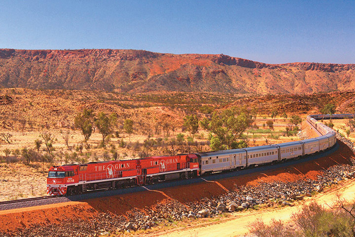 Australia Journeys: The best way to get to the heart of Australia is by train. Cutting across t