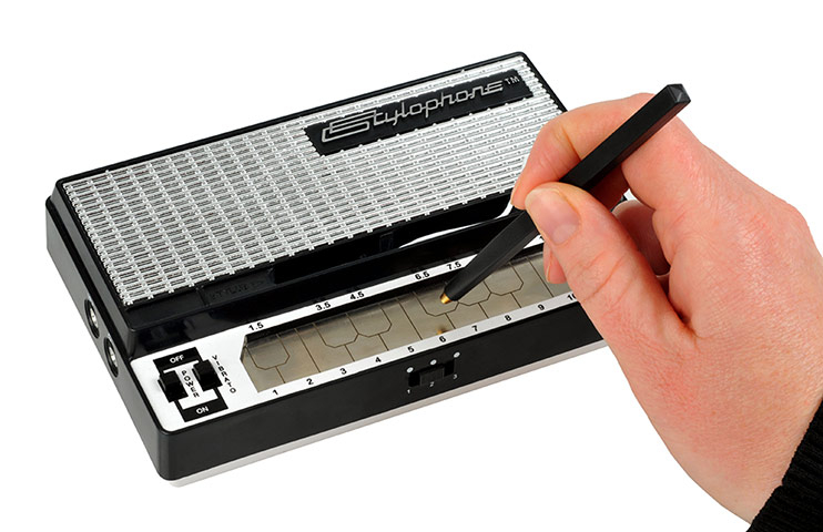 Duracell | 50th Ann: A tiny handheld keyboard played with a pen, the Stylophone was a 1970s play