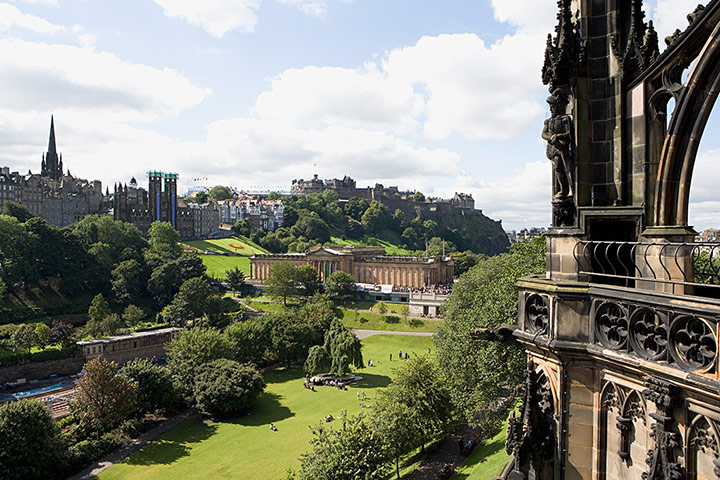 Hilton Compass: Hilton Compass: View of edinburgh from Scotts monument