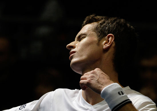 24sport: Andy Murray reacts during his 6-4, 3-6, 6-3 victory over Leonardo Mayer