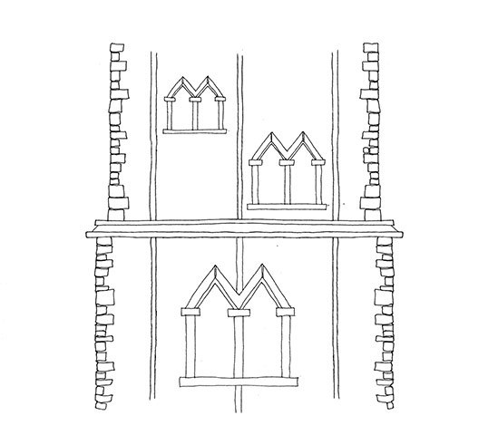 British architecture one: Triangular openings