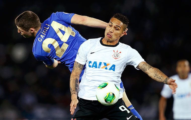 FIFA Club World Cup Final: Guerrero of Brazil's Corinthians fights for the ball